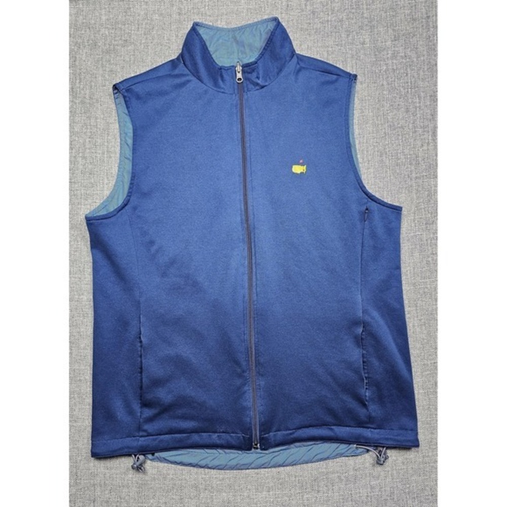 Masters Peter Millar Vest Mens Medium Blue Golf Full Zip AGNC Reversible